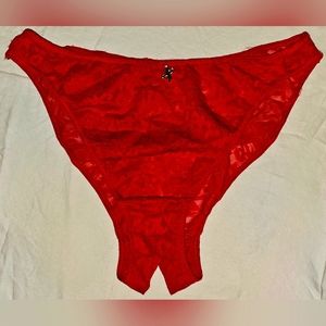 Tagged by Savage Crotchless Bikini RED SIZE X-LARGE